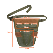 Customised Garden Tool Waist Pouch in Green/Brown branded with your logo from Total Merchandise