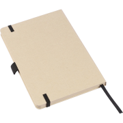 The back of the A5 Sugarcane Notebooks with a design from Total Merchandise