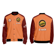 Custom Unisex Polyester Scuba Sublimated Varsity Jacket with a design from Total Merchandise
