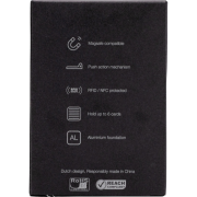 The back of the Card Wallet with a design from Total Merchandise