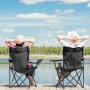 Lifestyle image of the Folding chair with a design from Total Merchandise