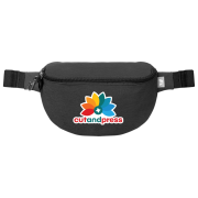 Printed Anti-Theft Hook-Zip Waist Bag in Dark Grey branded with your logo from Total Merchandise