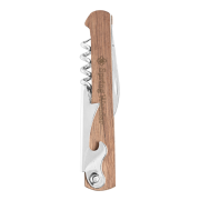 Customisable 3 Piece Stainless Steel & Wooden Wine Gift Set in Wood from Total Merchandise