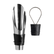 Logo Printed 3 Piece Stainless Steel & Wooden Wine Gift Set in Wood from Total Merchandise