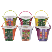 Personisable Coloured Mini Bucket Grow Kit in Purple branded with your logo from Total Merchandise
