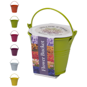 Logo Branded Coloured Mini Bucket Grow Kit in Yellow branded with your logo from Total Merchandise