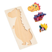 Custom Printed Dinosaur Shaped Puzzle in Natural customised with your logo from Total Merchandise