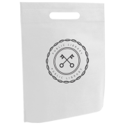 Logo Printed Non-Woven Carrier Bags in White customised with your logo from Total Merchandise