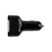 Logo Branded Recycled ABS Car Charger in Black customised with your logo from Total Merchandise