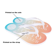 Promotional Men's Classic EVA Foam Flip Flops in White printed with your logo from Total Merchandise