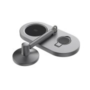 Folded Fast Magnetic Desk Wireless Charger in Grey with a design from Total Merchandise