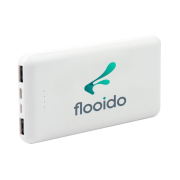 Branded Eco Pro 10,000mAh Powerbank in White with a design from Total Merchandise