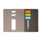 Promotional Arden A5 Multi-Function Notebook in Grey with a design from Total Merchandise