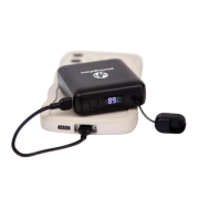 Lifestyle image of the Compact Deluxe 10,000mAh Powerbank from Total Merchandise