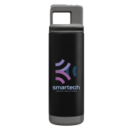 Branded Grosche 590ml Alpine Stainless Steel Bottle in Black with a design from Total Merchandise
