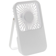 Promotional Recycled Plastic Rechargable Desk Fan in White with a design from Total Merchandise