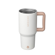 The Grosche 945ml Aspen Stainless Steel Insulated Mug with the lid off