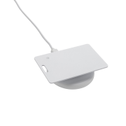 Recharging Dual Recycled Plastic Finder Card in White with a design from Total Merchandise