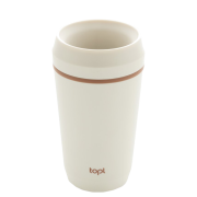 Branded Topl Recycled Plastic 354ml Tumbler in White with a design from Total Merchandise