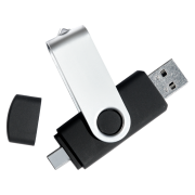 USB A and USB C Memory Stick in Black