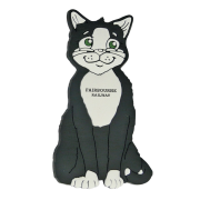 Promotional Cat PVC Magnet in Black/White branded with your logo from Total Merchandise
