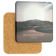 Large Printed Metal Square Coaster in Silver Mirror