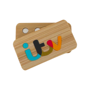 Custom Branded Magnetic Bamboo Fidget Toy in Bamboo printed with your logo from Total Merchandise