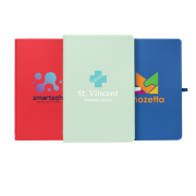 Selection of custom printed Stone Paper Soft Touch Lined Journal by Total Merchandise.