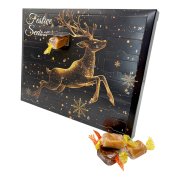 Custom Branded Fudge & Toffee Advent Calendar in White printed with your company logo