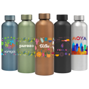 Logo printed Recycled Stainless Steel Metallic Bottle group from Total Merchandise