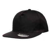 Branded Essential Snapback Cap in Black branded with your logo from Total Merchandise