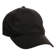 Branded Essential Organic Cotton Cap in Black branded with your logo from Total Merchandise