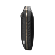 The side view of Recycled Laptop Case with gold zipper
