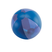 Blue Transparent and Solid Panels Beachball branded by Total Merchandise