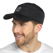 Promotional Essential Foldable Cap in black branded with your logo from Total Merchandise
