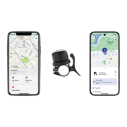 Custom Branded Bike Bell with Built In Apple & Android Tracking in Black from Total Merchandise