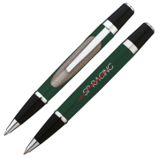 Customised Racing Green Sakhir Ballpen in Racing Green branded with your logo from Total Merchandise
