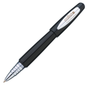 Promotional Black Tahiti Rollerball Pen in Black branded with your logo from Total Merchandise