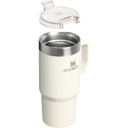 Stanley Everyday Suburban Recycled Mug in Cream with the lid off