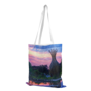 Durable Fabric Tote with Printed Handles