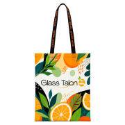 Durable Fabric Tote with Printed Handles