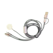 Promotional Woven Multi Charging Cable by Total Merchandise