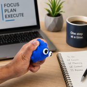 Lifestyle image of the Pop-It Eyes Ball by Total Merchandise