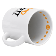 Printed Cambridge Mugs with Inner Rim Print in White branded with your logo from Total Merchandise