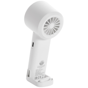Custom Branded Recycled Plastic Rechargeable Twist Portable Fan in White from Total Merchandise