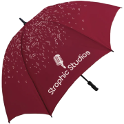 Branded Fibrestorm Golf Umbrella with company logos