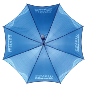 Printed umbrellas with campaign artwork