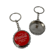 The Bottle Lid Opener Keyring printed from an above view and underneath view by Total Merchandise