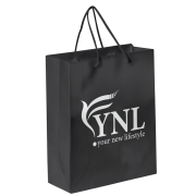 Promotional Medium Paper Bags in Black branded with your company logo from Total Merchandise