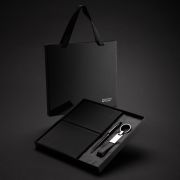 Logo Branded Swiss Peak Business Gift Set in Black printed with your logo from Total Merchandise